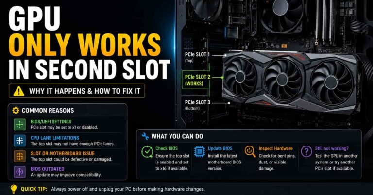 GPU Only Works in Second Slot