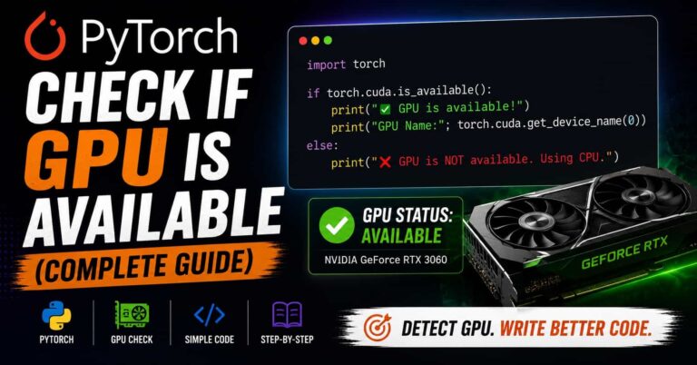 Pytorch Check If GPU Is Available