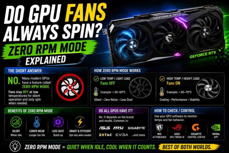 Do GPU Fans Always Spin? Zero RPM Mode Explained
