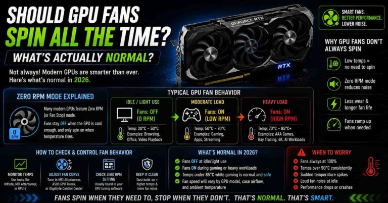 Should GPU Fans Spin All the Time? What’s Actually Normal?