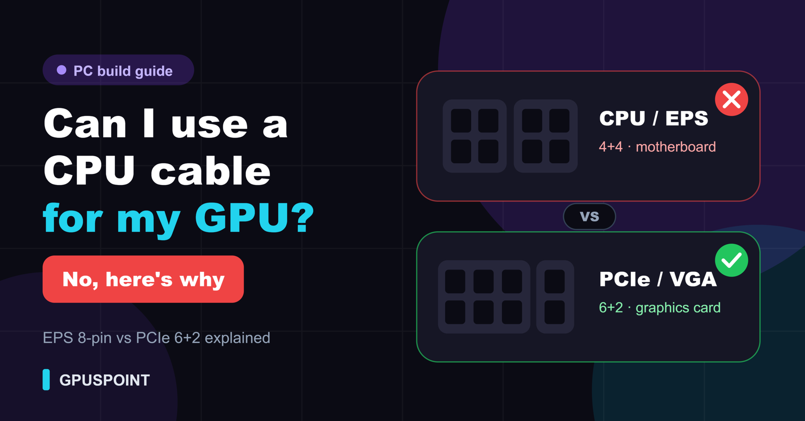 Can I Use a CPU Cable for My GPU?