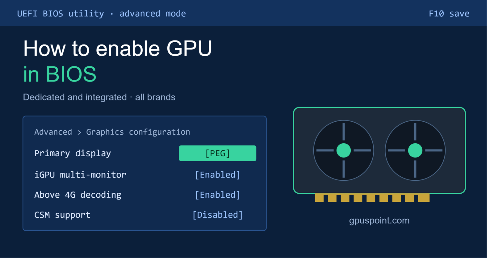 How to Enable GPU in BIOS?